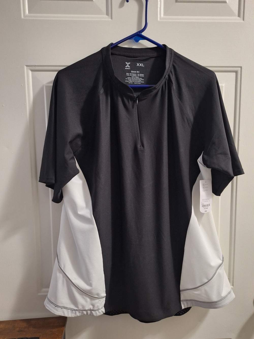 Xersion Black and White Short Sleeve Athletic Pullover Women's XXL